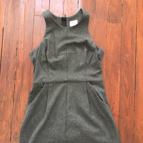 Charcoal Milly Mini Dress with Pockets - Picture 3 of 9
